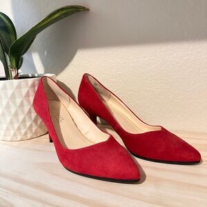 Michael by Michael Shannon Red Suede Heels